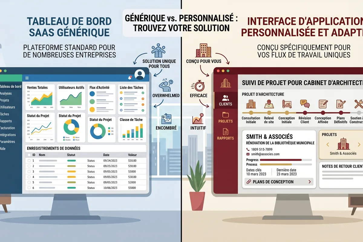 Application métier sur mesure ou SaaS : comment choisir pour une PME